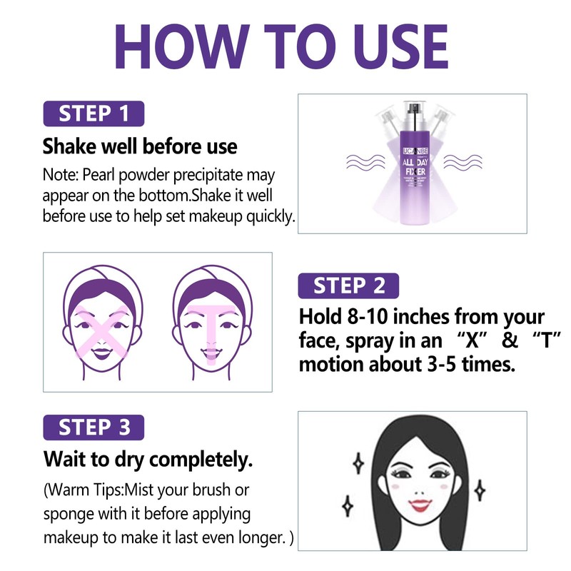 UCANBEMAKEUP Long Lasting Makeup Setting Spray Kit- 6.76 Fl oz