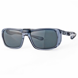 Afit AF-OS12 Men's Flip Up Sunglasses, Polarized Over Sunglasses, clear grey/polarized smoke