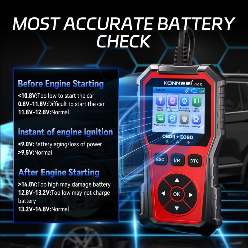 KONNWEI OBD2 Scanner Diagnostic Tool KW330, Check Engine Code Reader