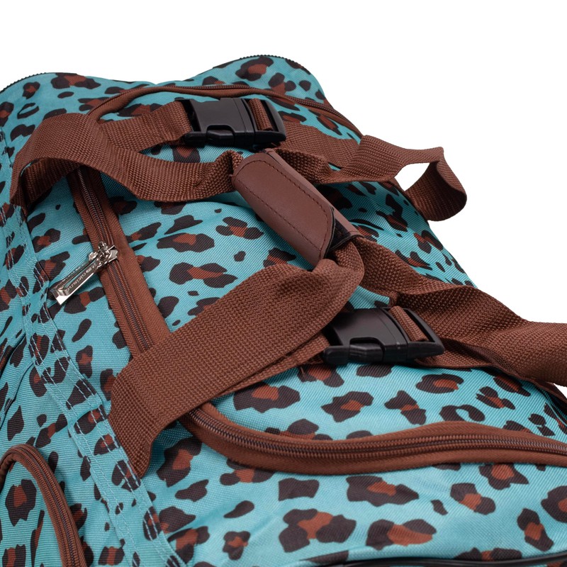Rockland Rolling Duffel Bag, BLUELEOPARD, 22"