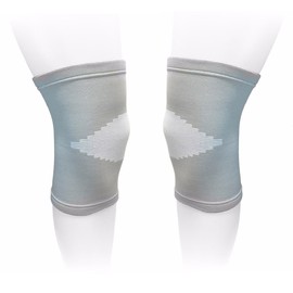 Solace Care Elastic Knee Support | Ligament Tendon Sprain Brace | Compression Recovery Sleeve Running Athletics | for Men & Women (Grey)