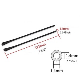 Eyeglass End Tips Ear Sock Pieces Silicone Eyewear Anti-Slip Comfort Replacement Round Sleeve for Thin Long Metal Glasses Legs (1.4mm）