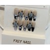 24pcs French Press On Nails Coffin Nails False Nails Black