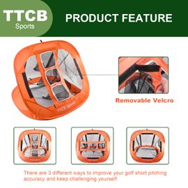 Pop Up Golf Chipping Net，Target Net Removable Golf Net，16 Training Balls, Indoor/Outdoor Golf Training Equipment, Golf Gifts for Men