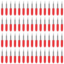 CJRSLRB 60Pcs Replacement Cutting Blades for Cricut Explore Air 2 /Air 3/Maker/Maker 3/Expression, 45 Degree Standard Fine Point Blade for Most Vinyl Fabric Cutting