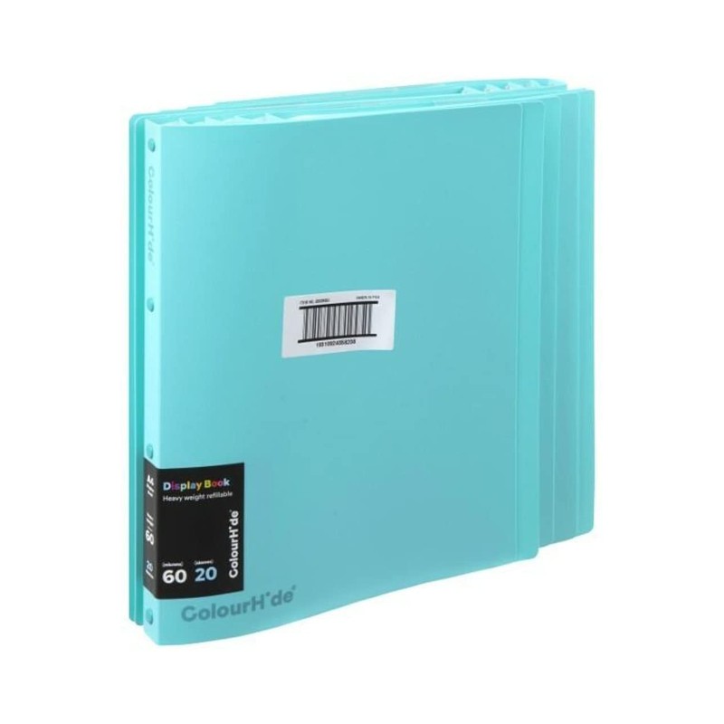 Colourhide 20 Sheet Refillable Display Book, Aqua