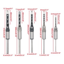 Rowiz Woodworking Square Hole Drill Bit Mortise Chisel Set of 5
