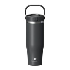 HYDRAFLOW 40 oz Travel Tumbler – Insulated, Stainless Steel, Leakproof, Ideal for Coffee, Tea, and Cold Drinks - Graphite