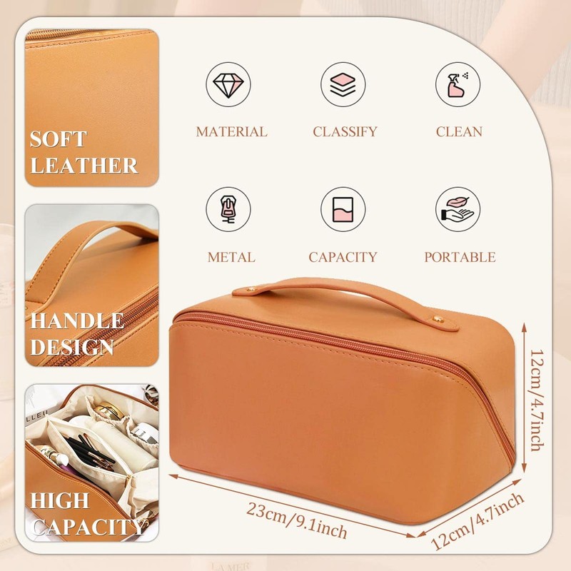 Make-up bag, travel cosmetic bag with large capacity, make-up organiser