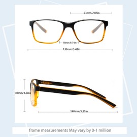 JOSCHOO Reading Glasses 5 Pack Blue Light Blocking Readers Spring Hinge Glasses for Reading for Men and Women (5 Mix Clour, 2.25, x)