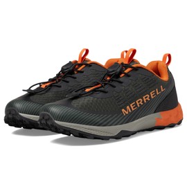 Merrell Agility Peak Sneaker, Olive/Black/Orange, 4 US Unisex Big Kid