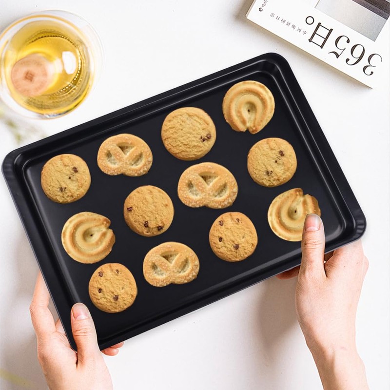 YapitHome Backblech Baking Sheet Set of 2 baking tray Schwarzes