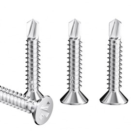 60 PCS Stainless Steel Self Drilling Self Tapping Metal Screws for Iron Sheets, Furniture, Steel Tiles (M4.8 * 25mm)