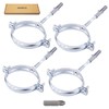 SKIR'CO Pipe Brackets for Diameter 75-80 mm Pipes, Clamps, Pipe