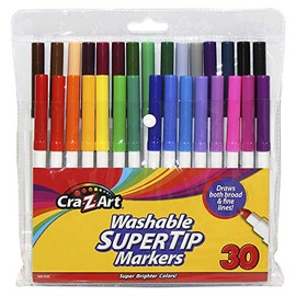 Cra-Z-art Marcadores lavables de punta super, 30 unidades (10013)