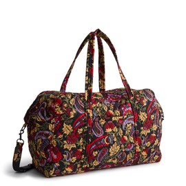 Vera Bradley Premium Cotton Large Miramar Weekender, Midnight Garden Paisley