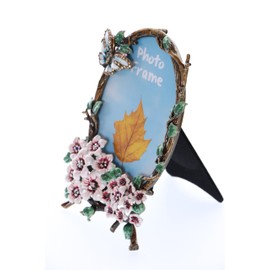 Kawaii-Story BM-006 Metal Picture Frame Butterfly Flowers Rhinestones Antique Vintage Luxury Design Decoration Photo Size 8 x 11 cm