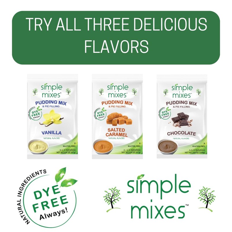 Simple Mixes Natural Instant Pudding & Pie Filling Mix Variety,
