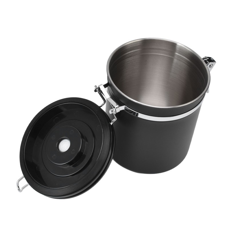 Airtight Coffee Canister Storage Jar Date Tracker CO2 Release Valve