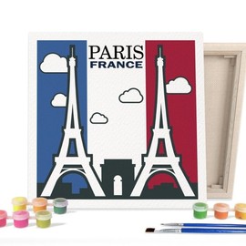 I Love Painting DIY Canvas Painting 25x25cm Landmark_Romantic Paris / 아이러브페인팅 DIY캔버스형 그림그리기 25x25cm 랜드마크로맨틱 파리