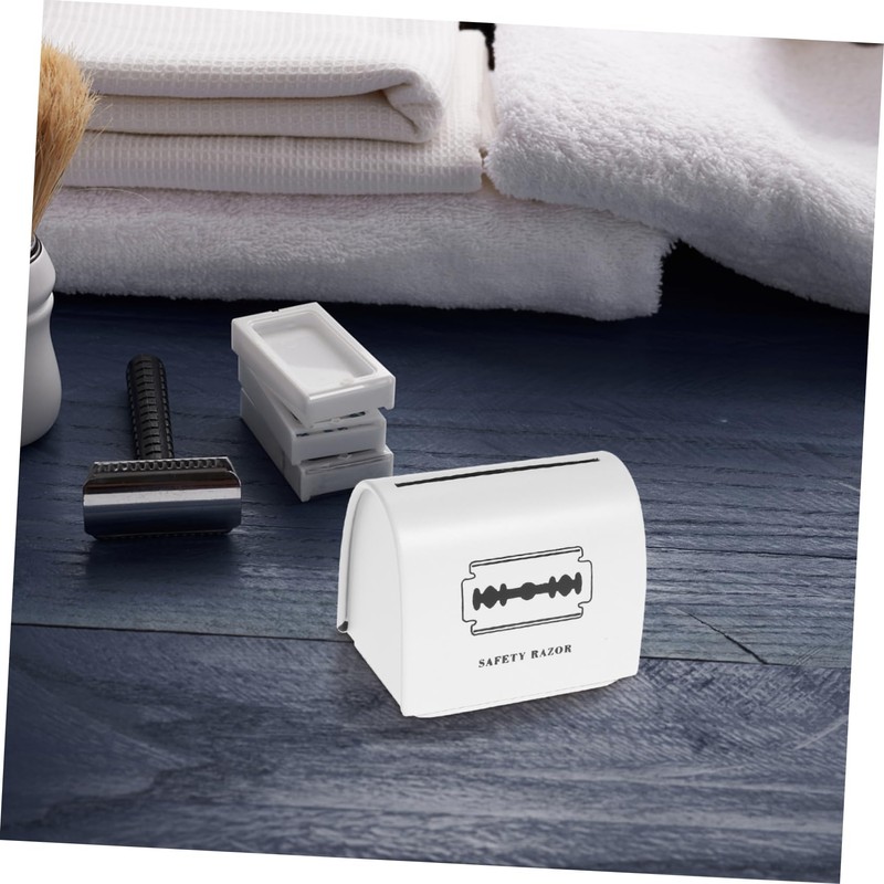 TOVINANNA Shaver Blade Disposal Container Portable Storage Box for Multiple