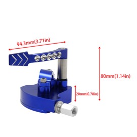 LVOUP 7/8 Universal Billet Throttle Thumb Assembly Compatible with Yamaha Banshee Raptor 350 660 700 HD TRX 400EX 250/450R Suzuki LTR450 250 500 LTZ400 250 500R Kawasaki Blue