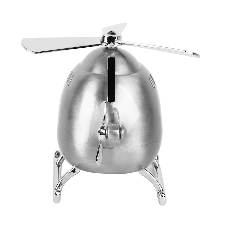 Helicopter Coin Bank Decorative Metal Money Saving Bank Coin Jar