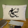'Soccer Player' Canvas Clutch Bag/Accessory Case (CL00043429)