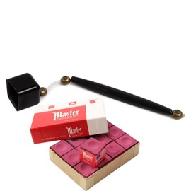 Y2PLAY Deluxe Chalk Stick Holder Pocket Chalker Pool/Billiard Cue Accessory w/One Dozen Chalk