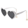 SOJOS Sunglasses Womens Heart Shaped Sunglasses Vintage Retro Glasses with