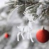 Angoily Acrylic Christmas Reindeer Ornaments 2 Pieces Clear Deer Figurine