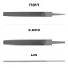 KALIM Flat Medium Cut File, Double Cut Teeth, 6'' Length,