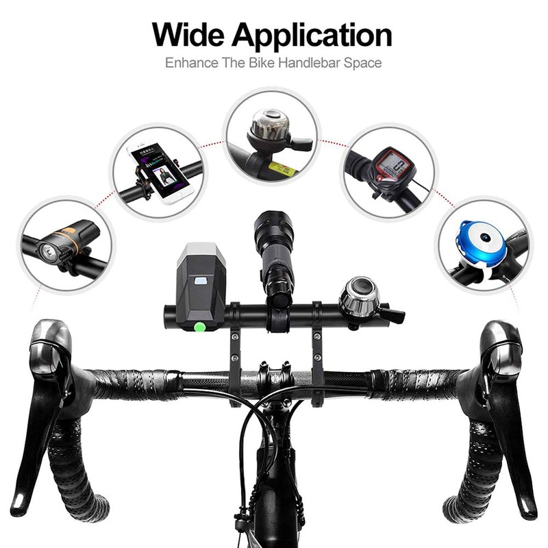 XNX Bike Bicycle Double Handlebar Extender Extension,20 cm Aluminum Alloy