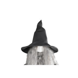 Yolata Adult Wizard Hat and Beard Gray Wizard Hat Witch Hats Accessory (gray)