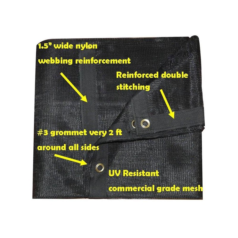 Xtarps - 6x10 Utility Trailer mesh Cover with 10 pcs