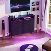 SOOWERY Black Dresser for Bedroom Led Bedroom Dresser with Charging