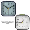 Small Clock Black Alarm Silent Minimalistic Design Snooze with Backlight