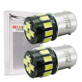 BELLELIGHT 24V Short Size BA15s Marker Lamp S25 White 16 Rows (BA15s Short Size, 24V White)