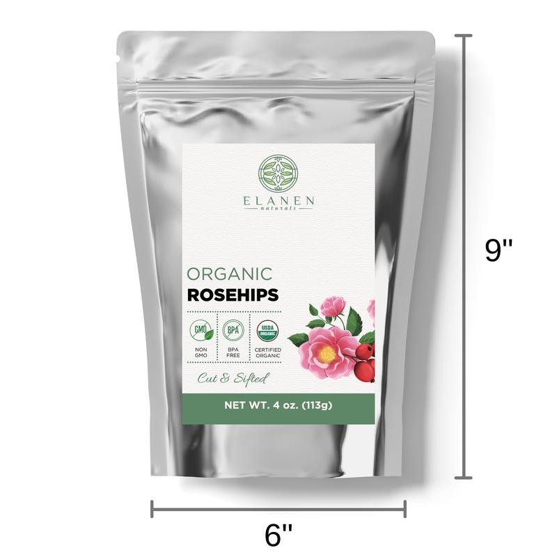 Elanen Naturals Rosehips, USDA Certified Organic, Whole - Size: 1