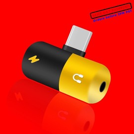 New Type-C to 3.5mm & Charger 2in1 Headphone AUX Audio Jack USB-C Cable Adapter