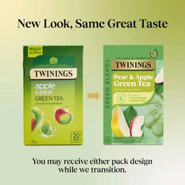 Twinings Green Tea, Apple and Pear 80 Tea Bags (Multipack of 4 x 20 Tea Bags), Packaging may vary