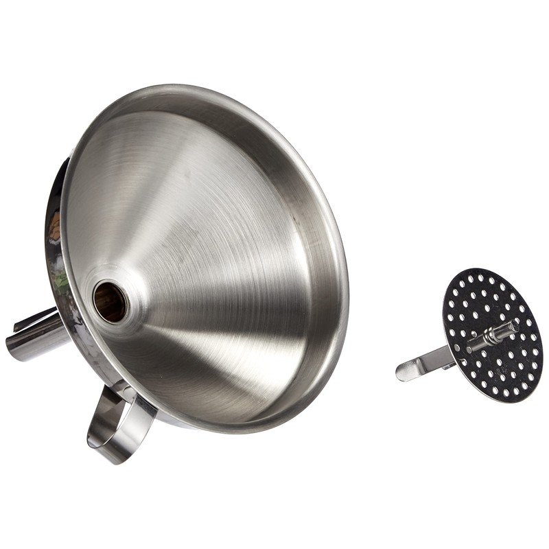 Dr.Oetker Funnel Profi with Sieve Insert 12 cm in Silver,