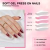 FYB Press On Nails, Short Almond Nails, Reusable, 15 Sizes