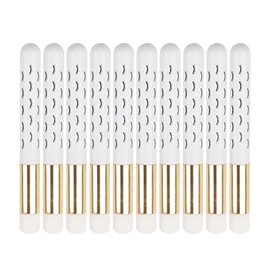 Cepillo Limpiador de Pestañas, Cepillos de champú de Pestañas Faciales Suaves de Aluminio con Acrílico para el Hogar (Blanco)