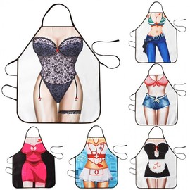 a793 Bikini Cover-up Creative Funny Personality Spoofing Sexy Apron Party Entertainment Prop 60*73cm/Christmas Maid 10ea