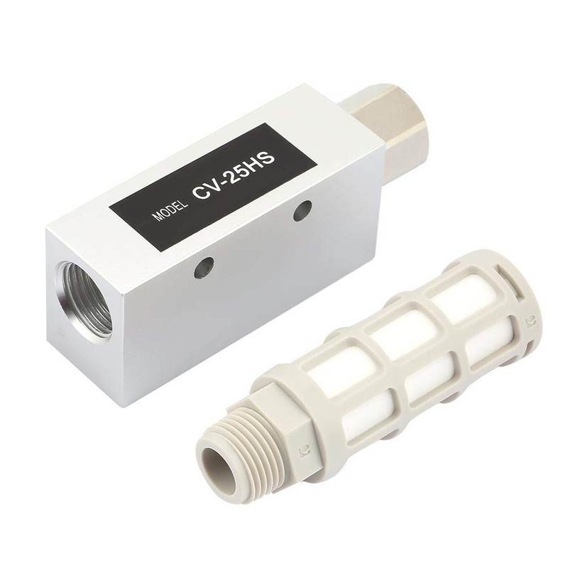 Akozon Vacuum Generator CV-25HS Pneumatic Air Exhaust Vacuum Generator Ejector