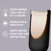 asobu Orbit 30oz/900ml Water Bottle, Sleek Insulated Bottle with Pop-Up