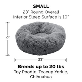 Furhaven Cozy Pet Beds for Small, Medium, and Large Dogs and Cats - Ultra Calming Plush Donut Bed, Snuggery Blanket Hood Round Bed, Beanbag Style Ball Bed, Travel Dog Bed, and More
