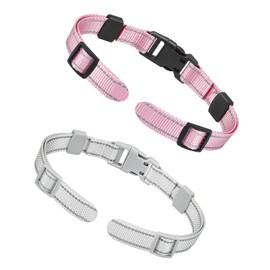 Doparet Collar Replacement Strap, Reflective Replacement Nylon Collar Strap, Durable Adjustable Dog Collar Replace Belt for Shock Training Bark Wireless Fence E Collar Receivers