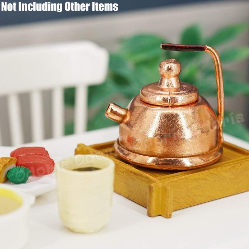Odoria 1/12 Miniature Copper Kettle Dollhouse Decoration Accessories